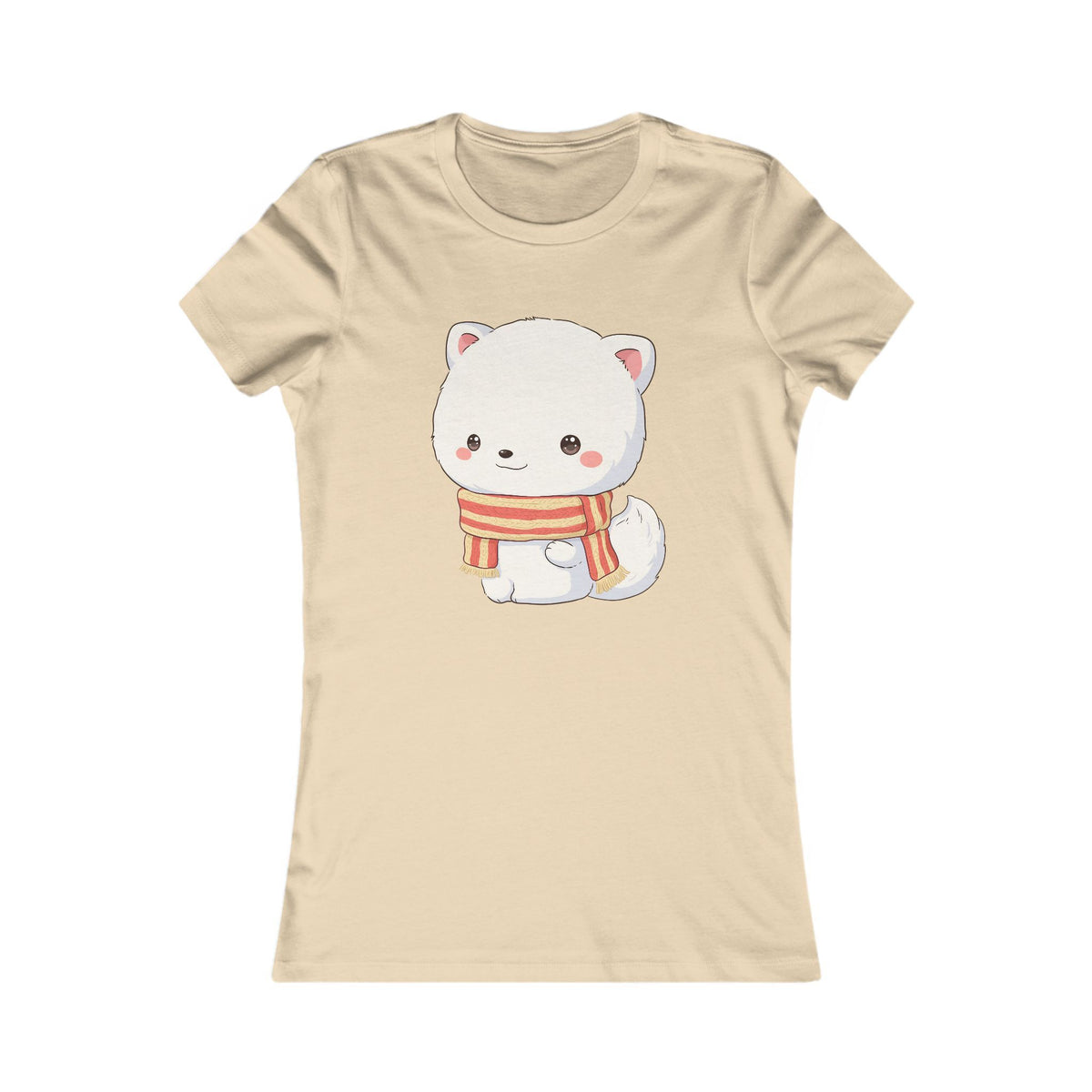 Kawaii Arctic Fox Christmas Tee for Cozy Holiday Fans
