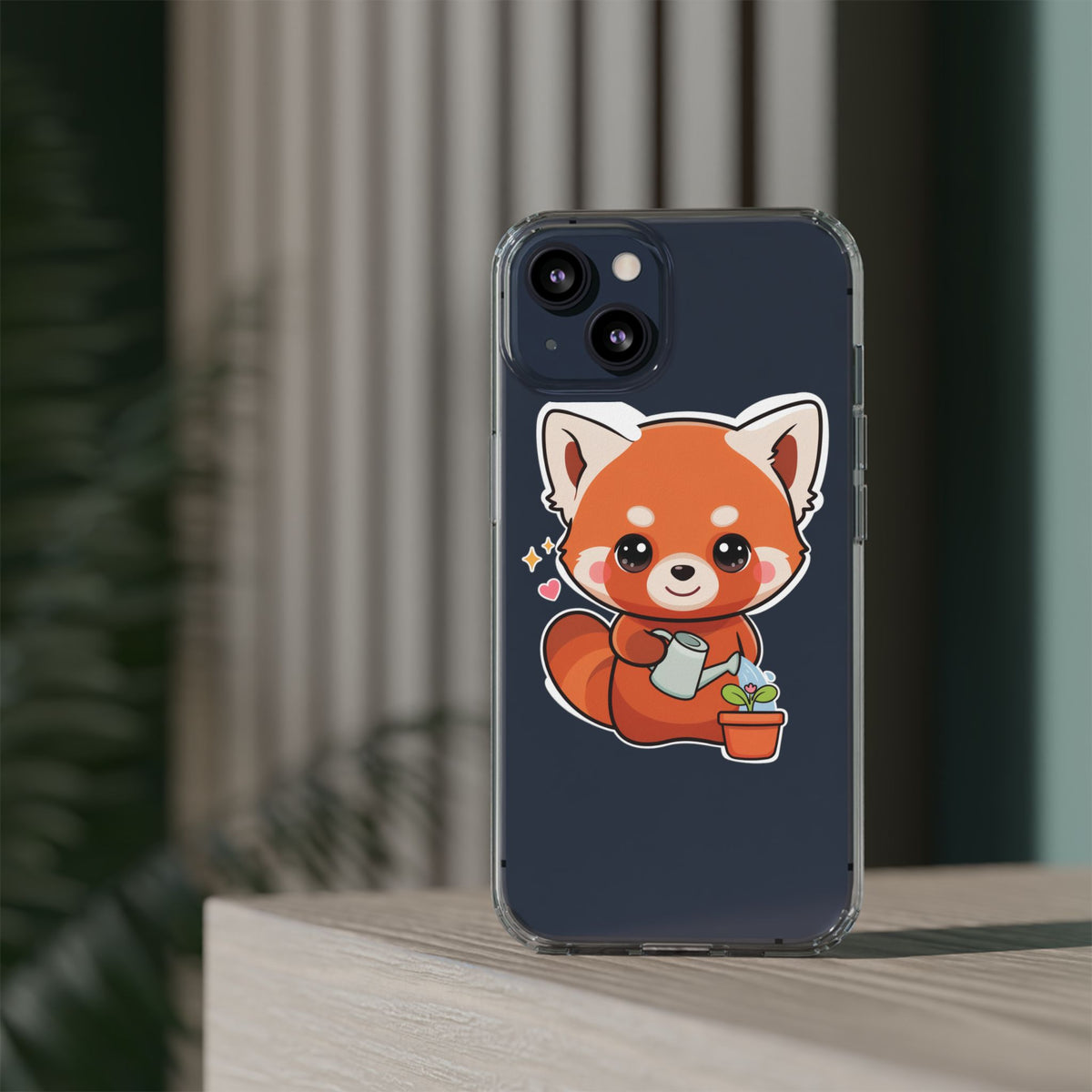 Red Panda Phone Case, Cute Plant Lover Gift