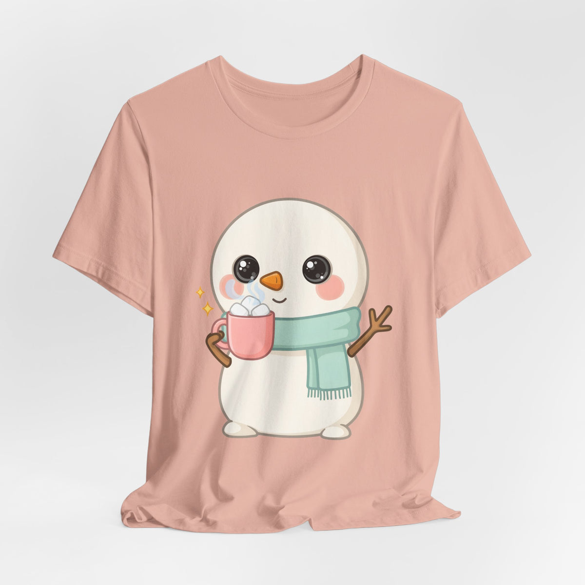 Kawaii Snowman T-Shirt for Cozy Cocoa Breaks