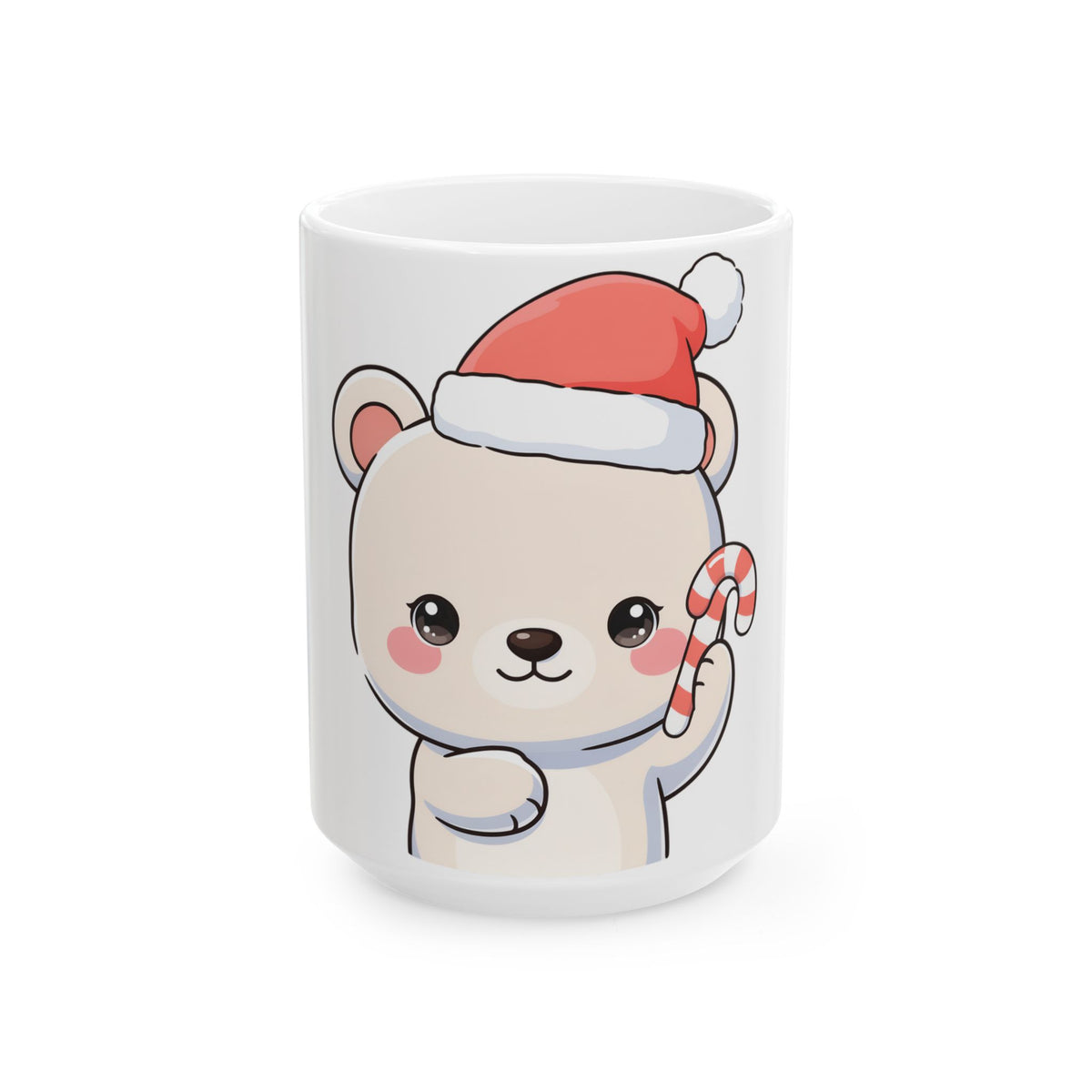 Kawaii Polar Bear Christmas Mug, 11oz or 15oz
