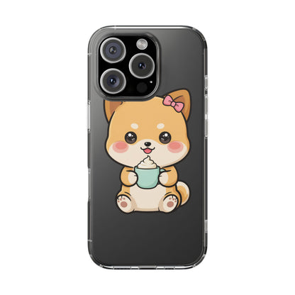 Kawaii Shiba Inu Phone Case with Latte