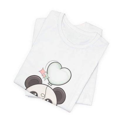 Kawaii Panda T-Shirt with Floating Balloon