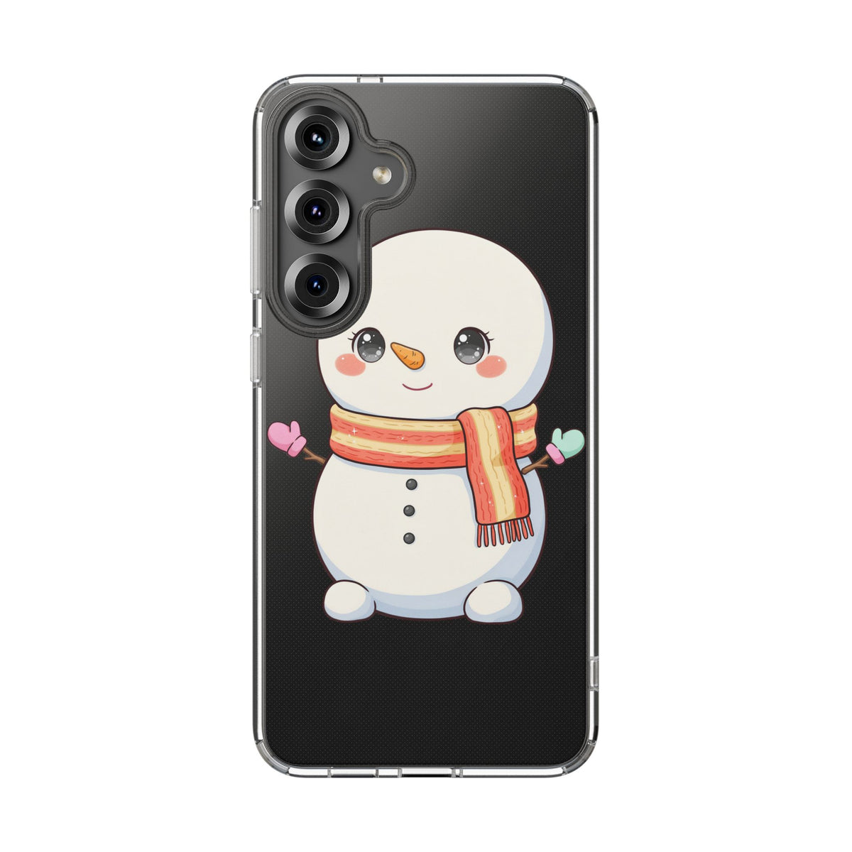 Kawaii Snowman Phone Case – Cute Christmas Clear Case