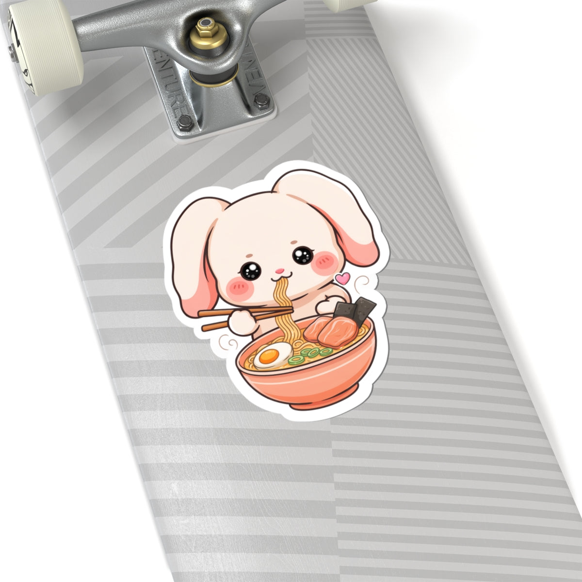 Kawaii Ramen Bunny Kiss-Cut Sticker for Cute Food Lovers