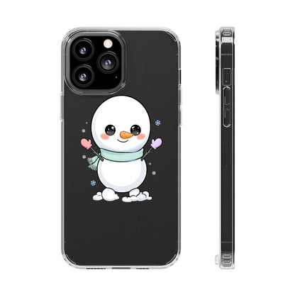 Kawaii Snowman Clear Impact-Resistant Case