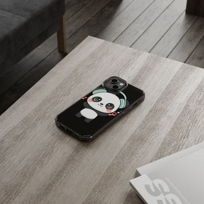 Kawaii Panda Phone Case with Headphones