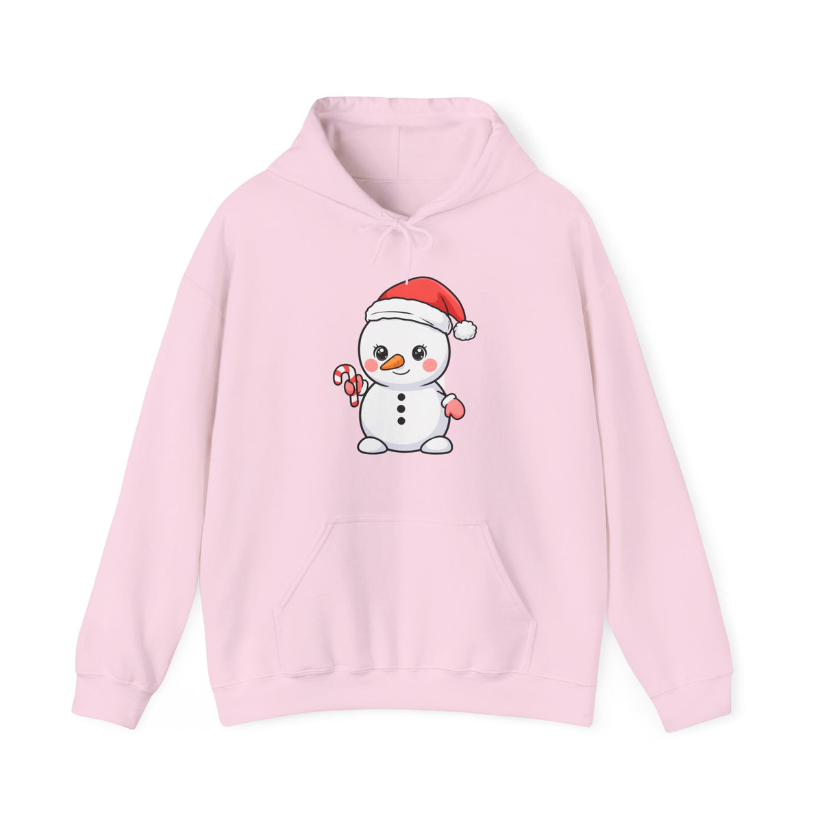Cute Snowman Christmas Hoodie, Kawaii Holiday Sweatshirt