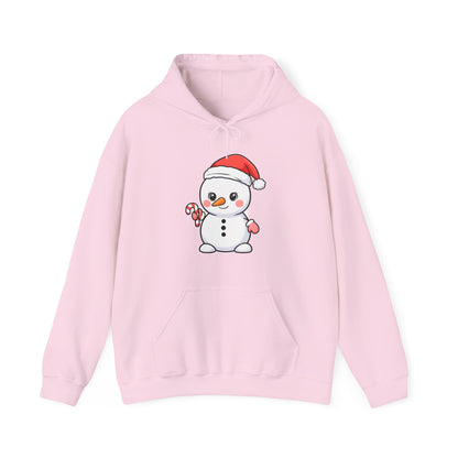 Cute Snowman Christmas Hoodie, Kawaii Holiday Sweatshirt