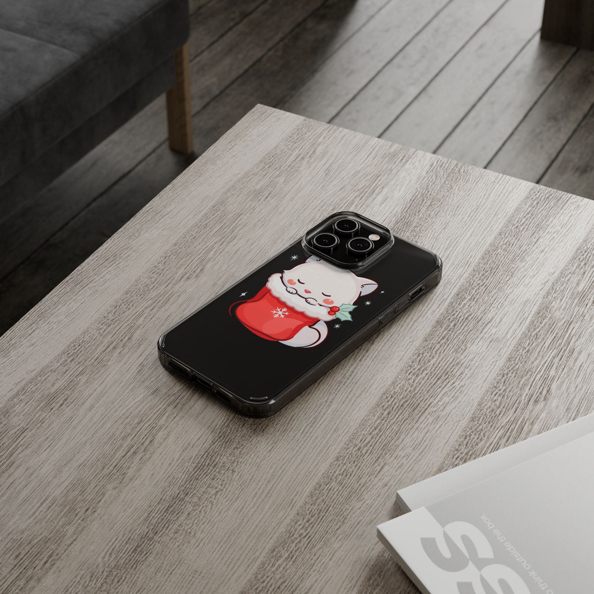 Christmas Fox Phone Case, Cute Holiday Stocking Gift