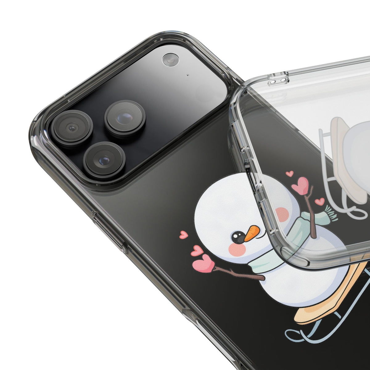 Kawaii Snowman Phone Case, Cute Winter Cheer