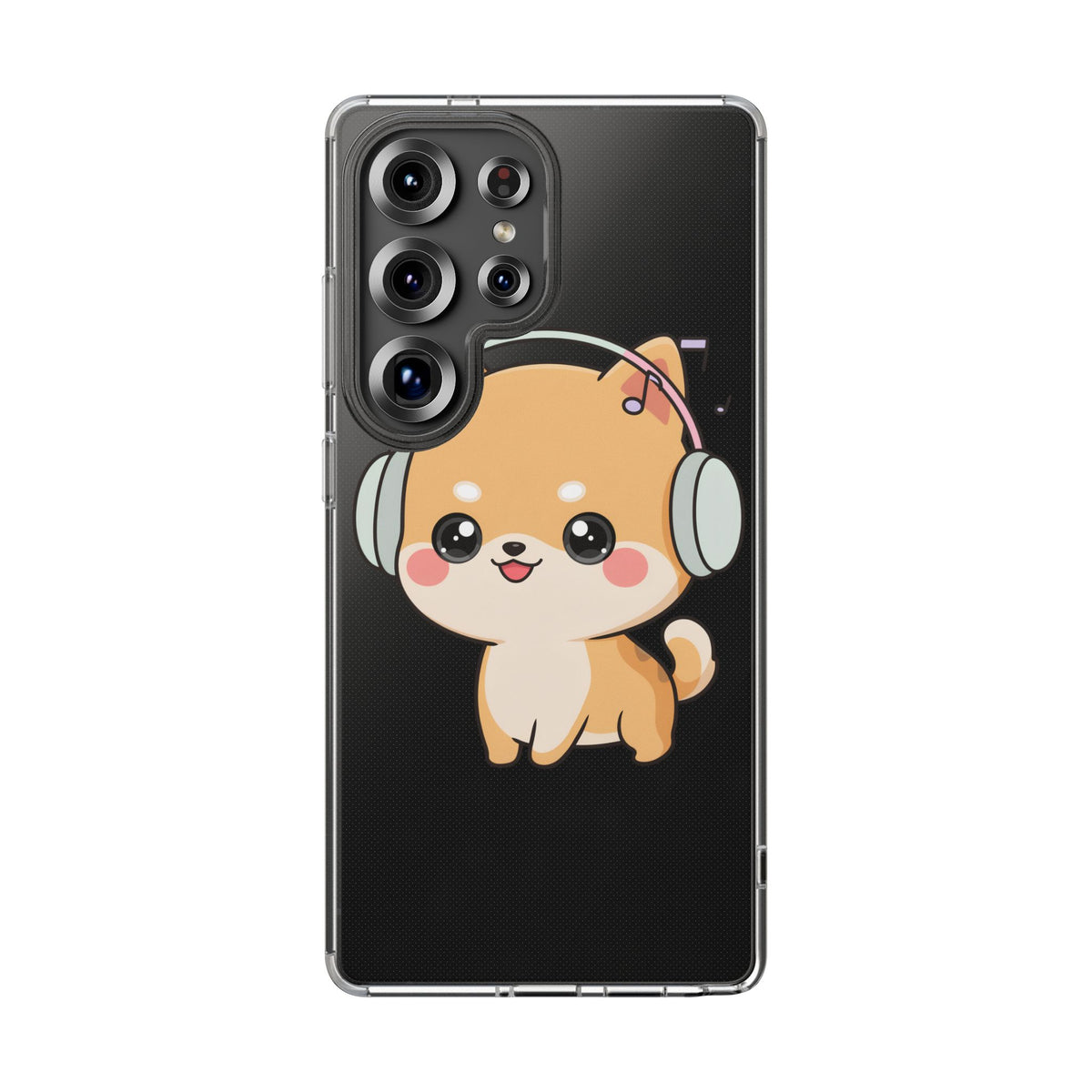 Kawaii Shiba Inu Phone Case – Music Lover Clear Case