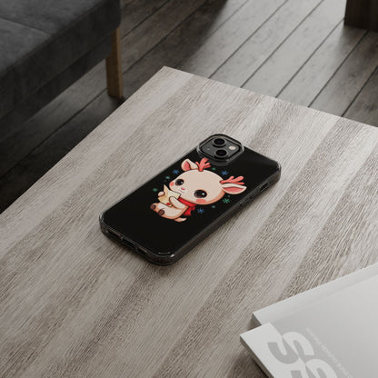 Christmas Reindeer Clear Impact-Resistant Phone Case