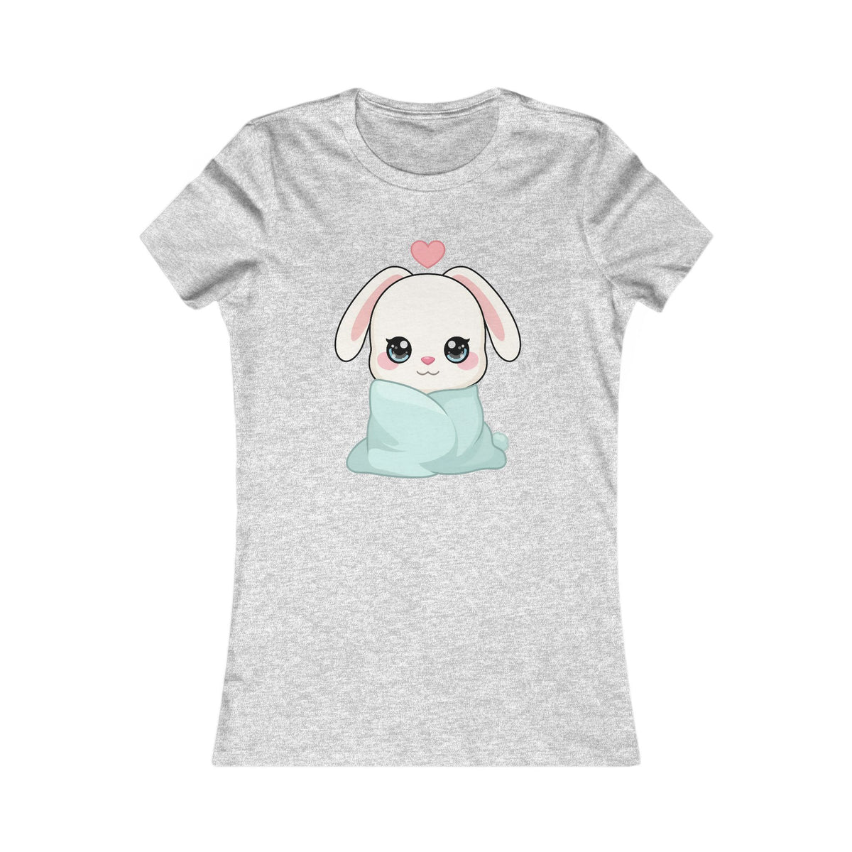 Kawaii Bunny T-Shirt, Cozy Blanket Chibi Rabbit
