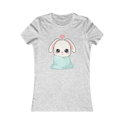 Kawaii Bunny T-Shirt, Cozy Blanket Chibi Rabbit