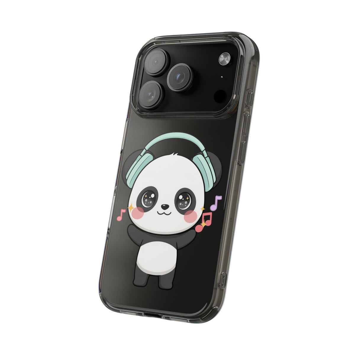 Kawaii Panda Phone Case with Headphones
