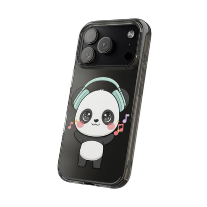 Kawaii Panda Phone Case with Headphones