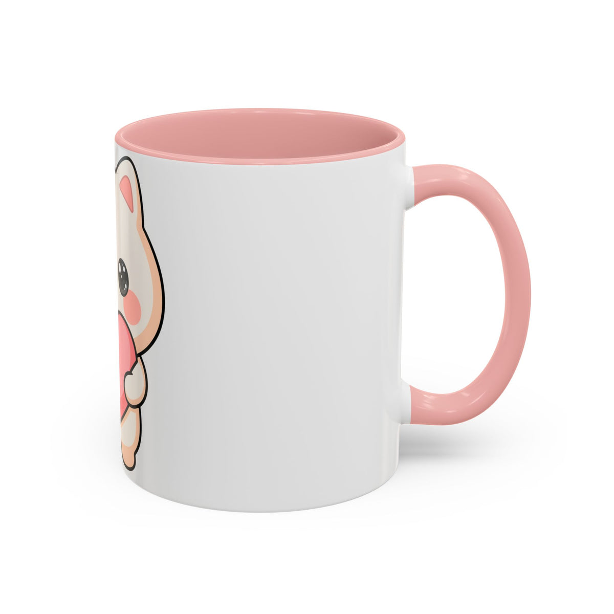 Kawaii Cat Heart Accent Coffee Mug for Sweet Morning Sips