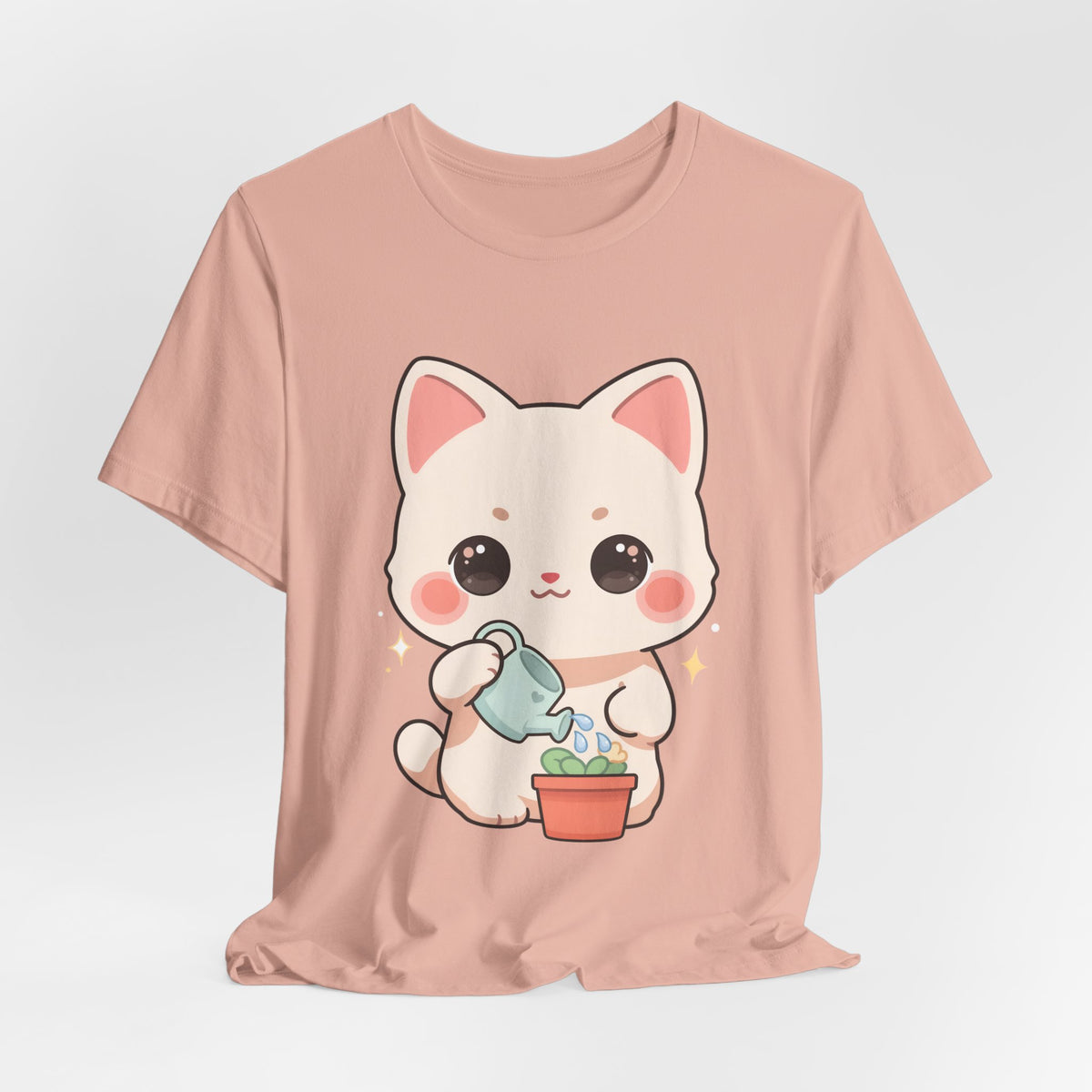 Kawaii Cat Gardening T-Shirt for Plant Lovers