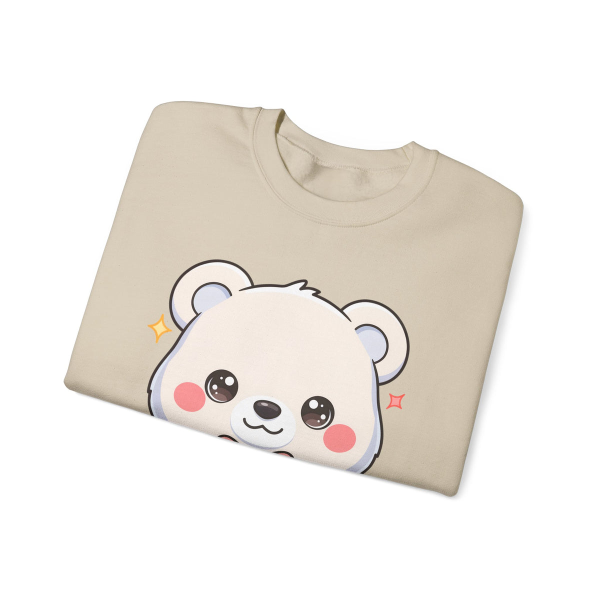 Kawaii Polar Bear Sweatshirt, Cute Gift-Giving Cub