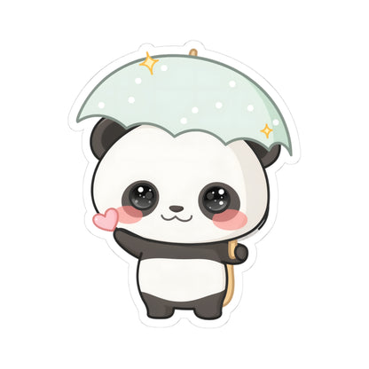 Kawaii Panda Umbrella Sticker for Cute Rainy Day Decor