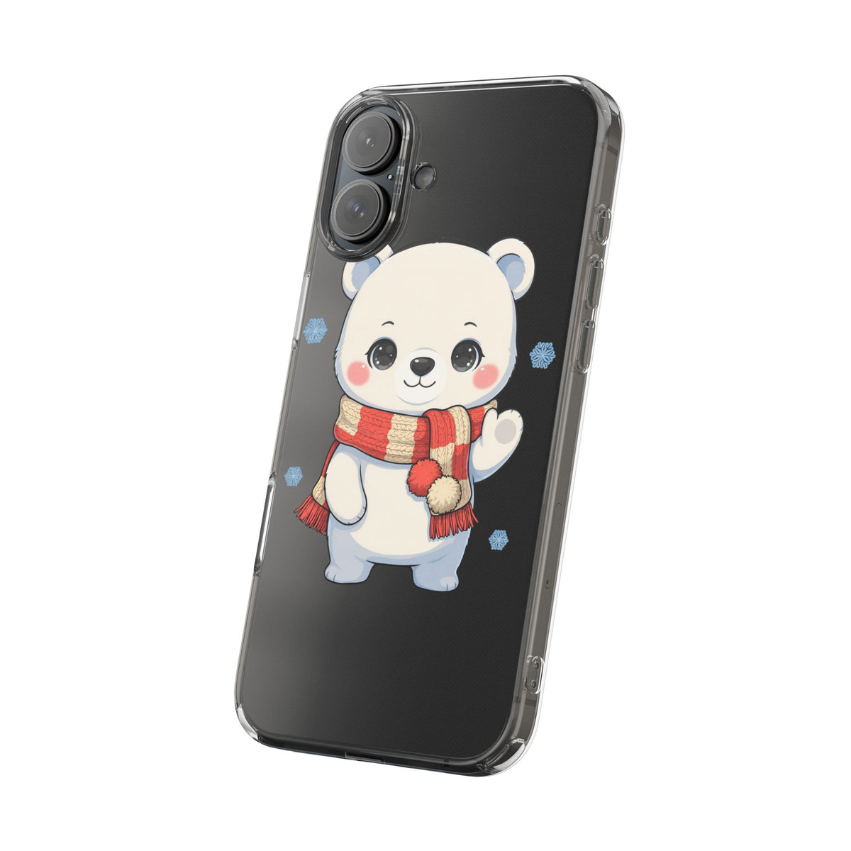 Kawaii Polar Bear Phone Case – Cozy Christmas Cub