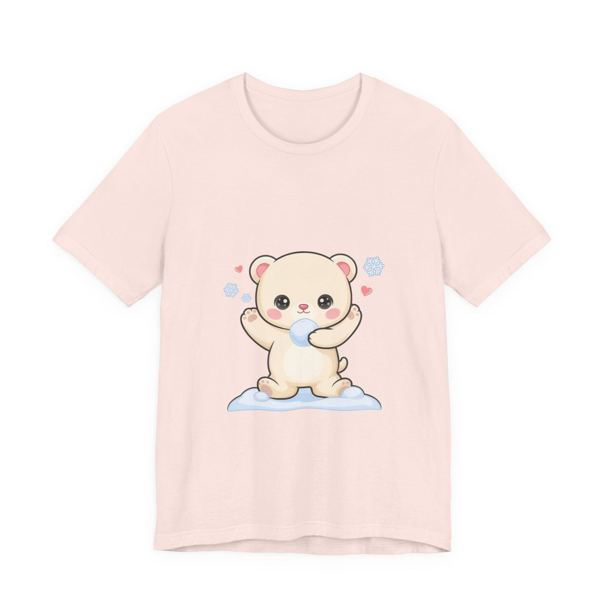 Kawaii Polar Bear Tee, Cute Snow Day Unisex Shirt