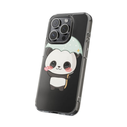 Kawaii Panda Clear Impact-Resistant Phone Case