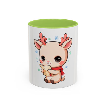 Christmas Reindeer Accent Coffee Mug for Cozy Holiday Mornings
