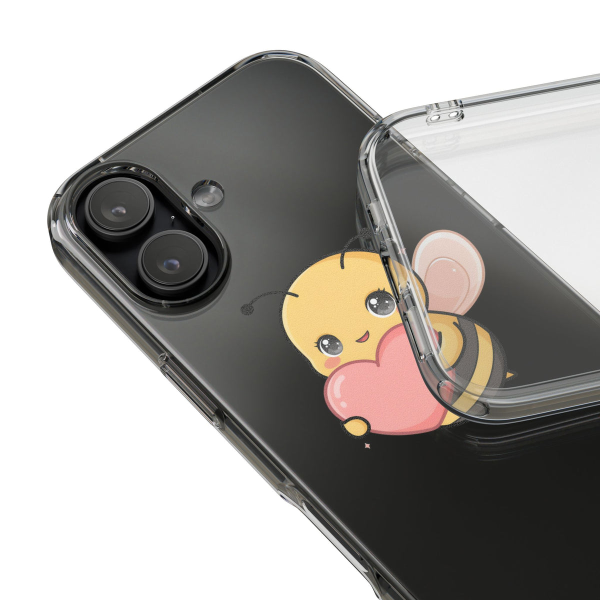 Kawaii Bee Clear Impact-Resistant Phone Case