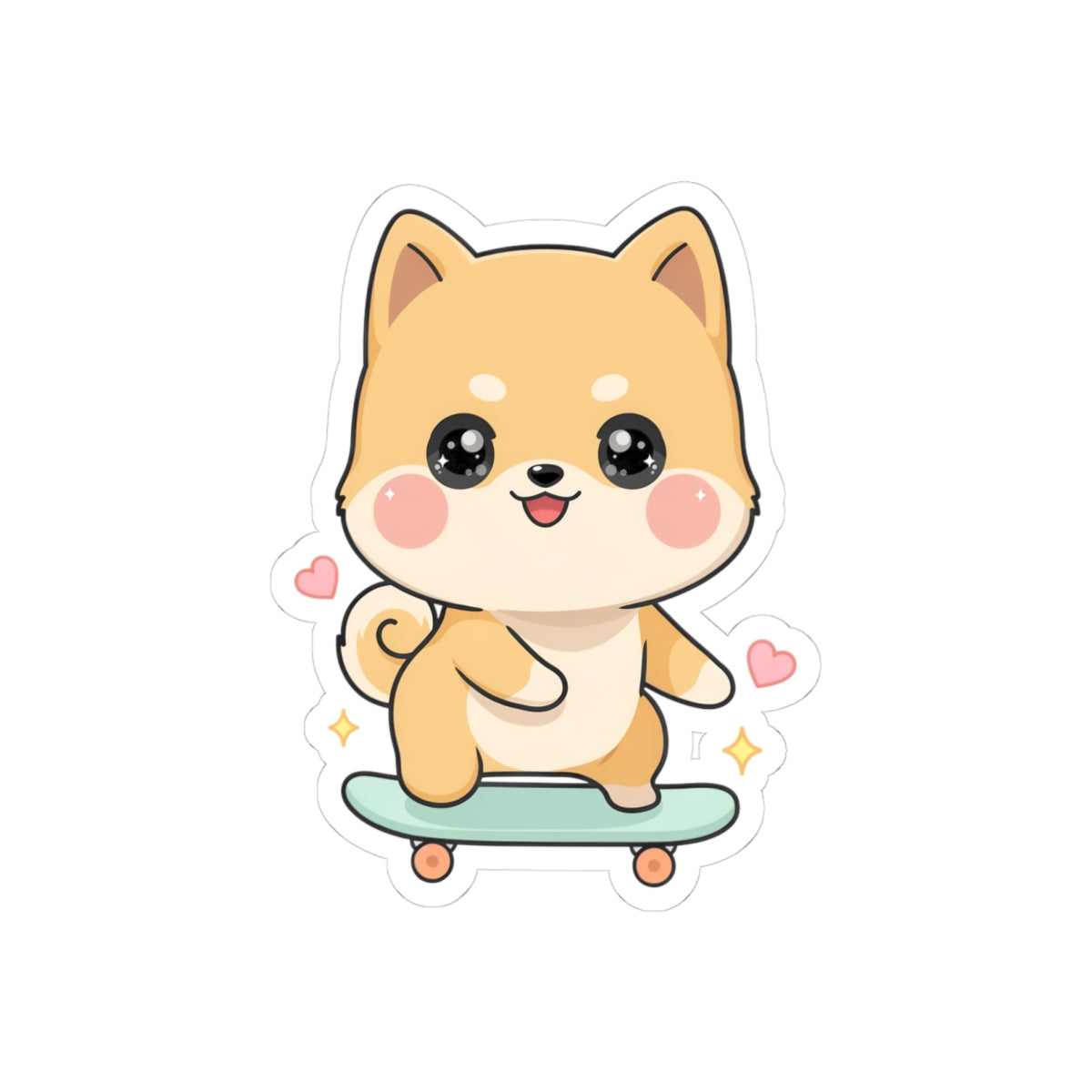 Kawaii Shiba Inu Skateboard Sticker for Dog Lovers