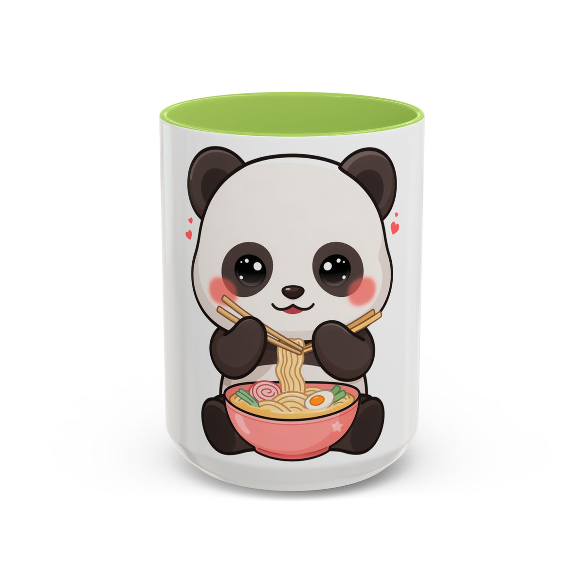 Kawaii Panda Ramen Mug, Cute Accent Coffee Mug