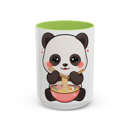 Kawaii Panda Ramen Mug, Cute Accent Coffee Mug