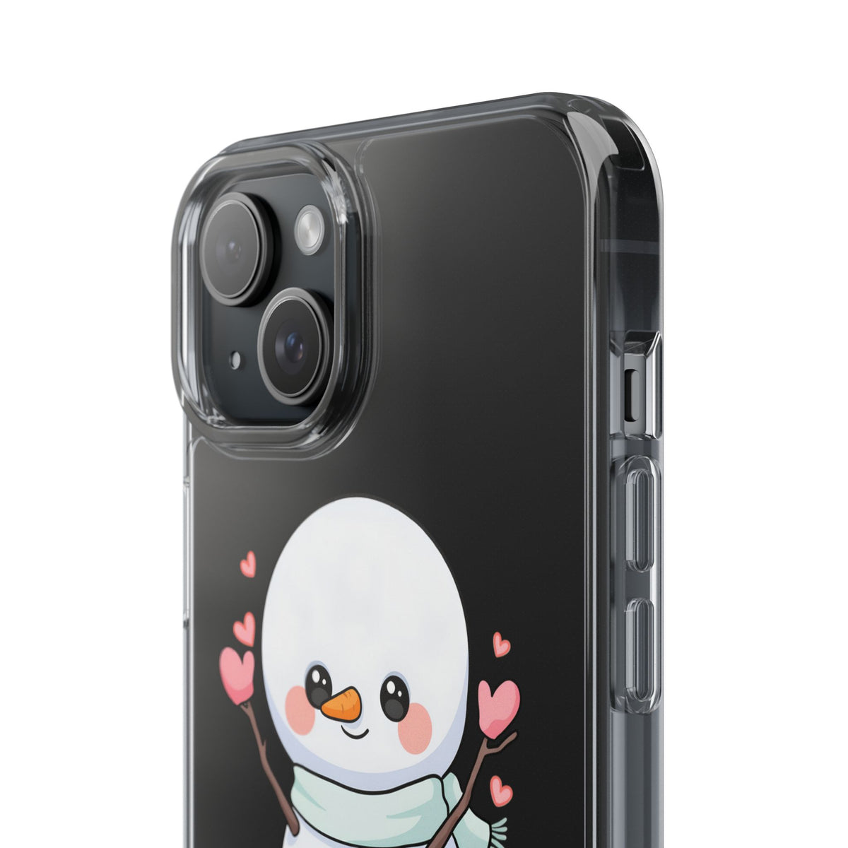 Kawaii Snowman Phone Case, Cute Winter Cheer