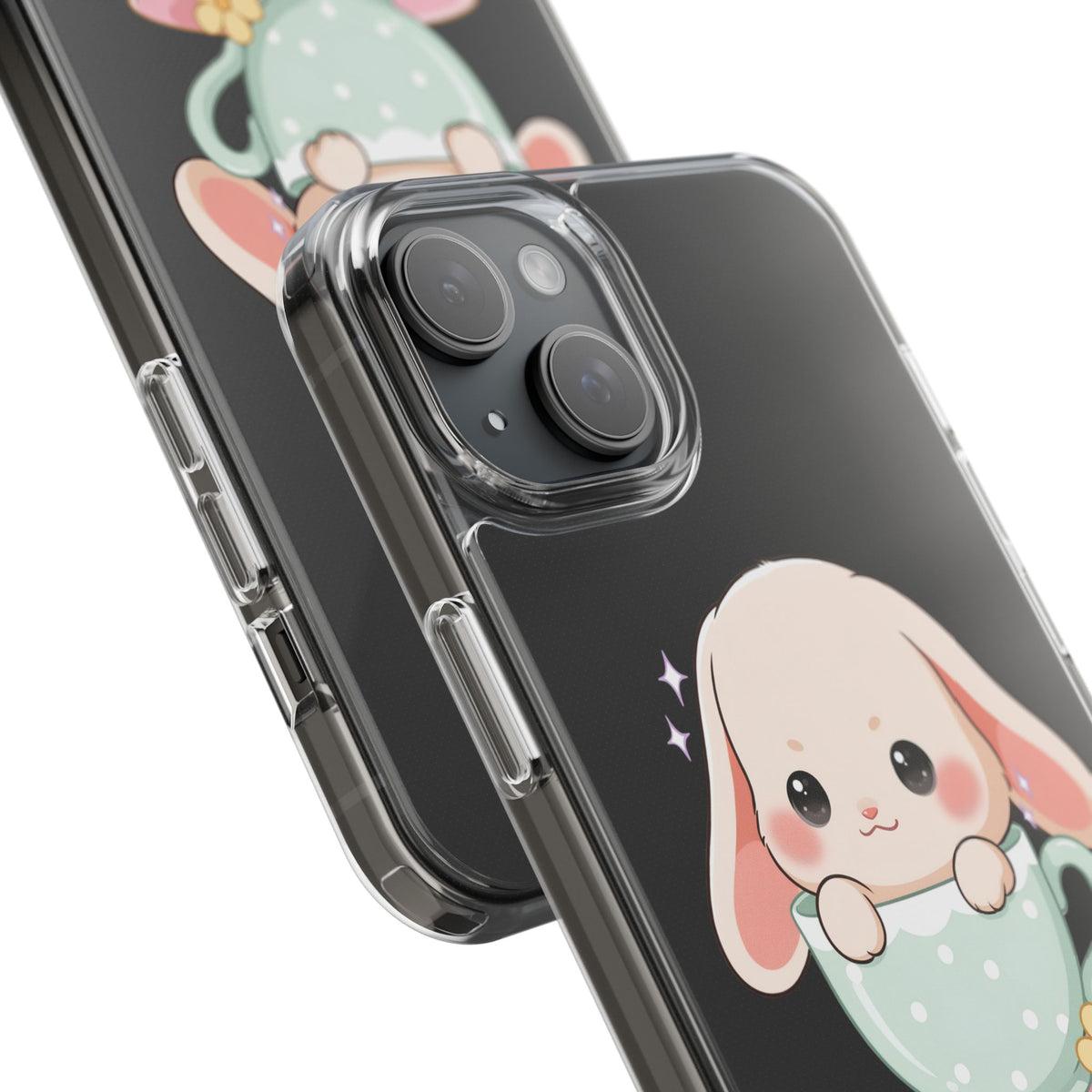 Kawaii Bunny Phone Case, Cute Teacup Rabbit