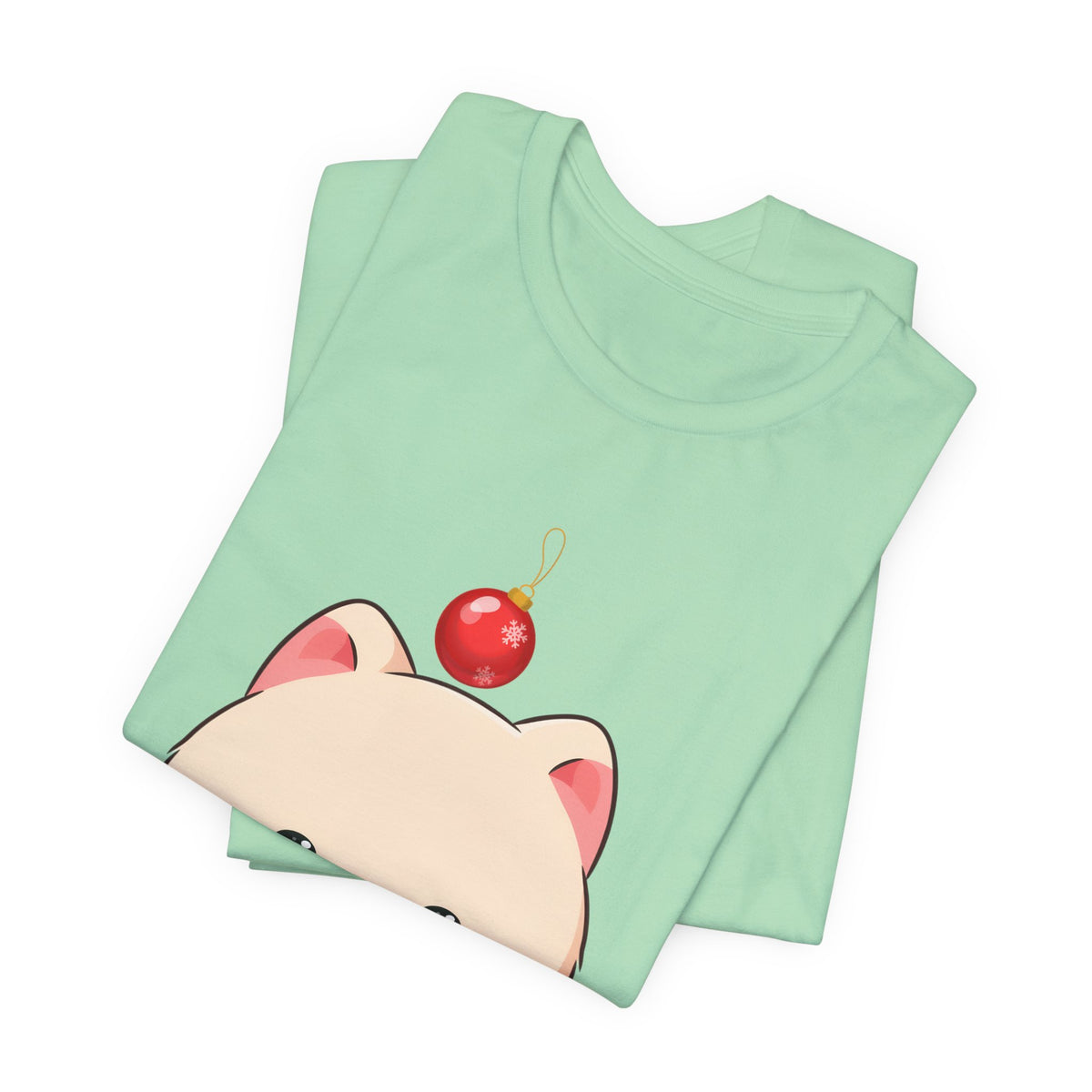 Kawaii Arctic Fox Christmas T-Shirt for Holiday Fans