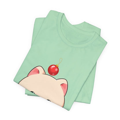 Kawaii Arctic Fox Christmas T-Shirt for Holiday Fans
