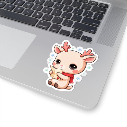Kawaii Reindeer Christmas Sticker for Holiday Journals