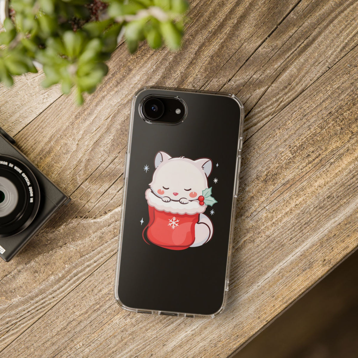 Christmas Fox Phone Case, Cute Holiday Stocking Gift