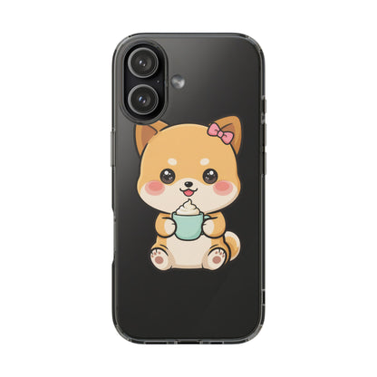 Kawaii Shiba Inu Phone Case with Latte