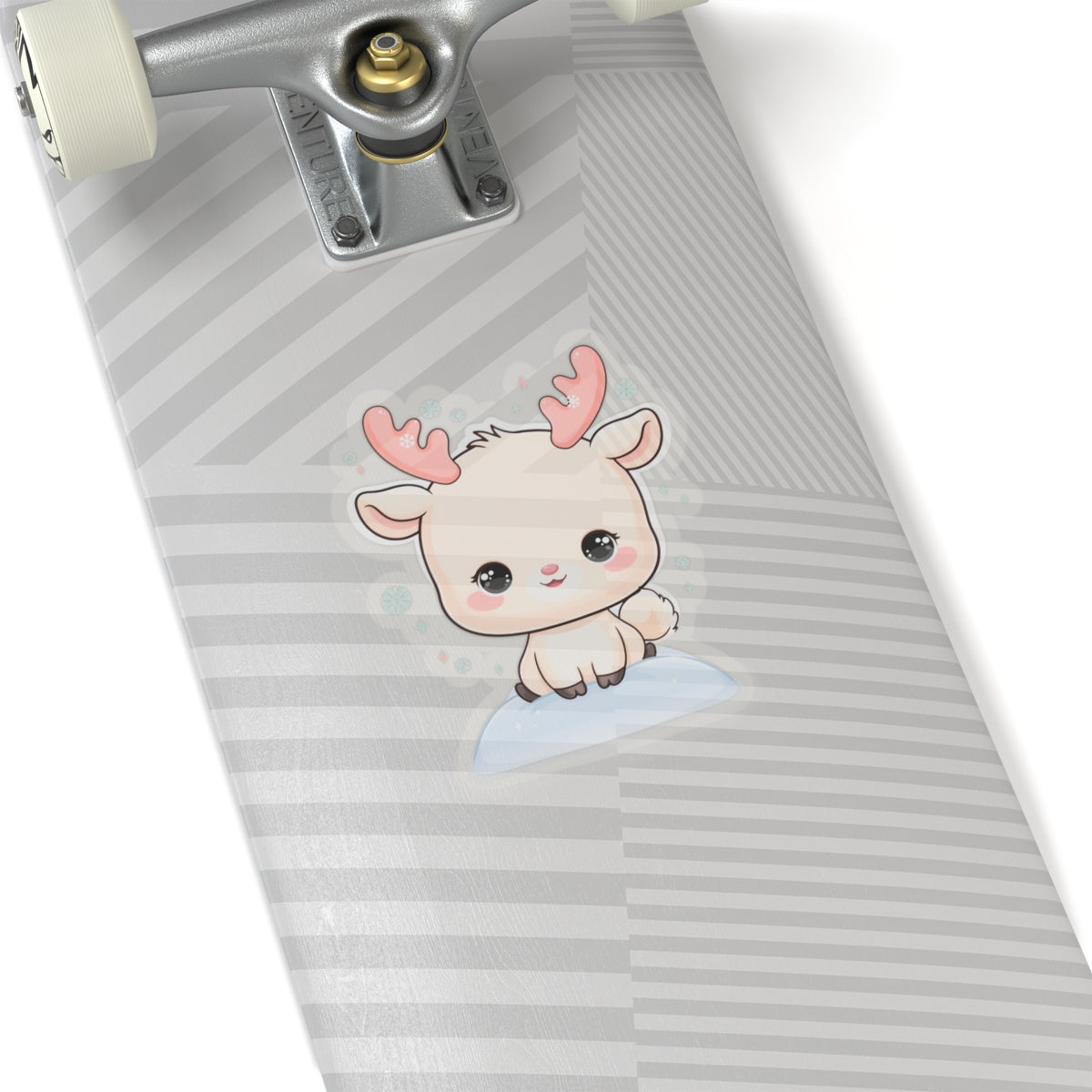 Kawaii Reindeer Sticker for a Cozy Winter Desk