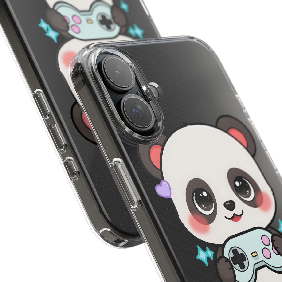 Gamer Panda Clear Impact-Resistant Phone Case