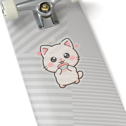 Kawaii Sushi Cat Sticker for Laptop and Journal