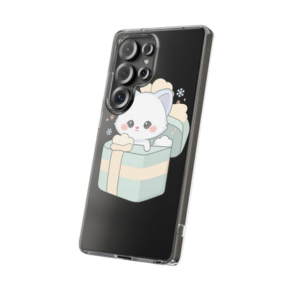 Kawaii Arctic Fox Clear Impact-Resistant Phone Case