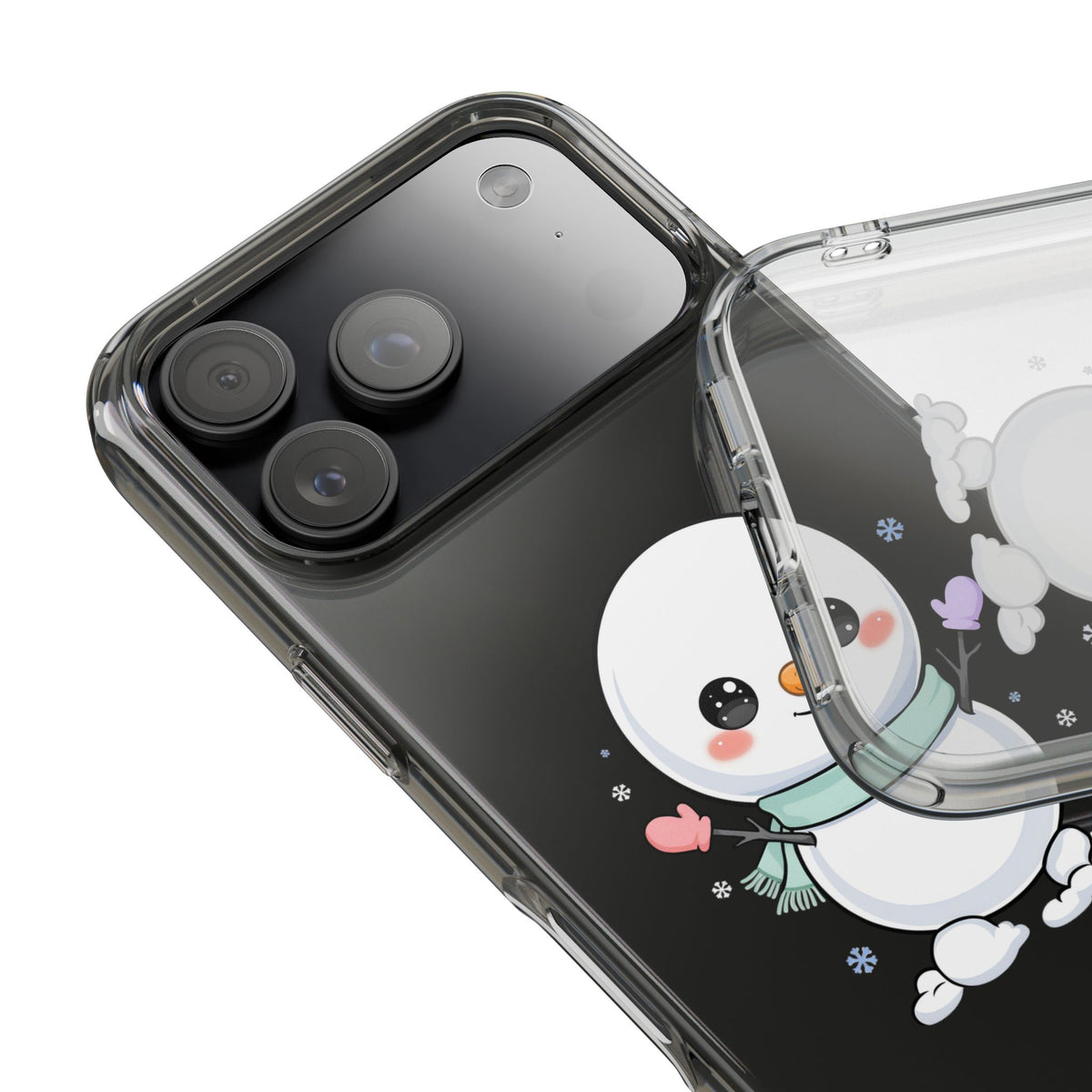 Kawaii Snowman Clear Impact-Resistant Case