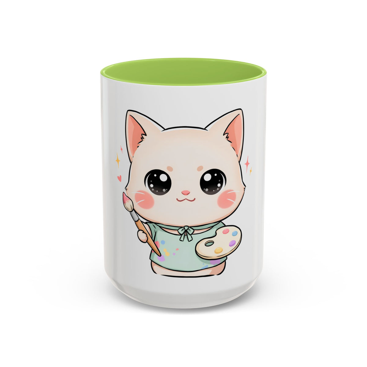 Kawaii Cat Artist Accent Coffee Mug