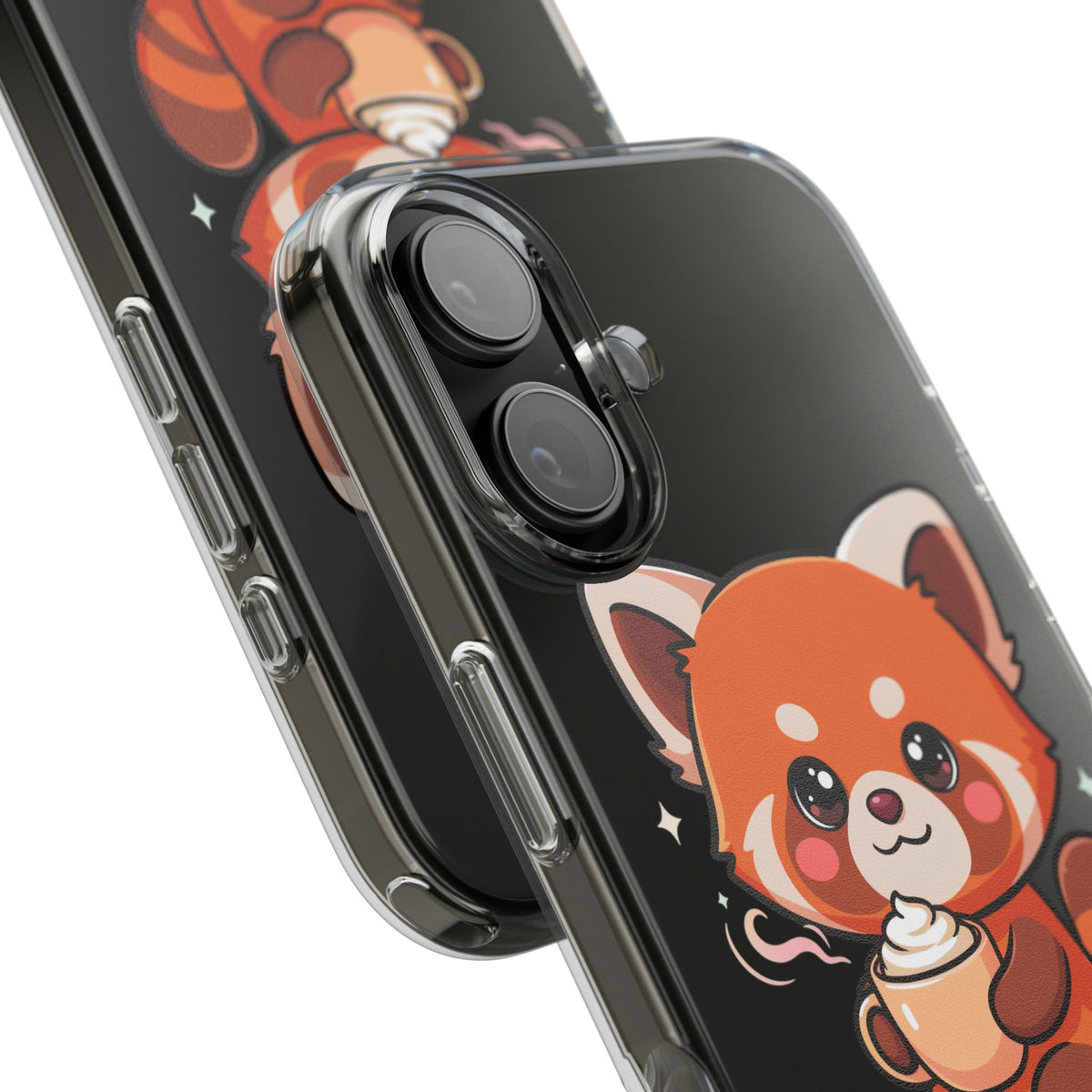 Kawaii Red Panda Phone Case with Latte