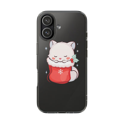 Christmas Fox Phone Case, Cute Holiday Stocking Gift
