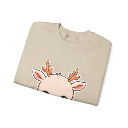 Kawaii Reindeer Christmas Sweatshirt for Cozy Holiday Evenings