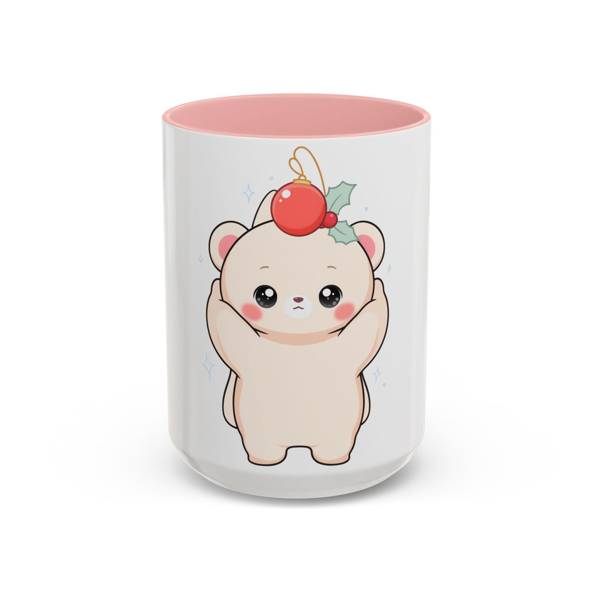 Christmas Polar Bear Mug, Cute Holiday Accent Coffee Mug