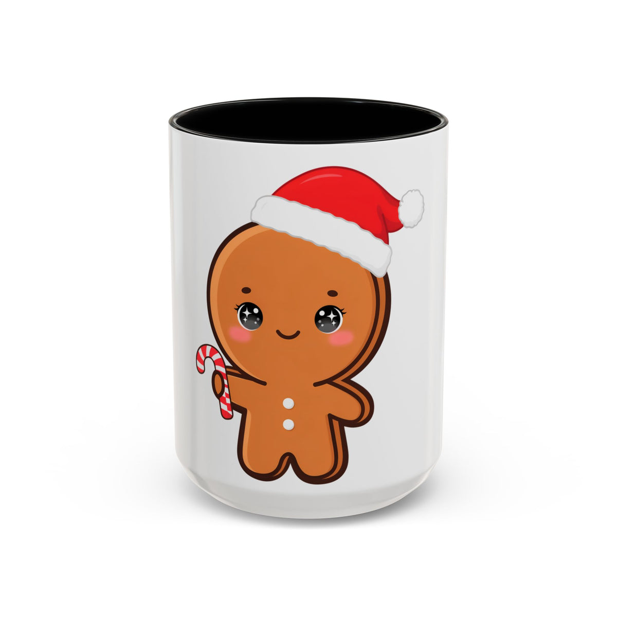Gingerbread Man Christmas Mug, 11oz or 15oz Accent Coffee Mug